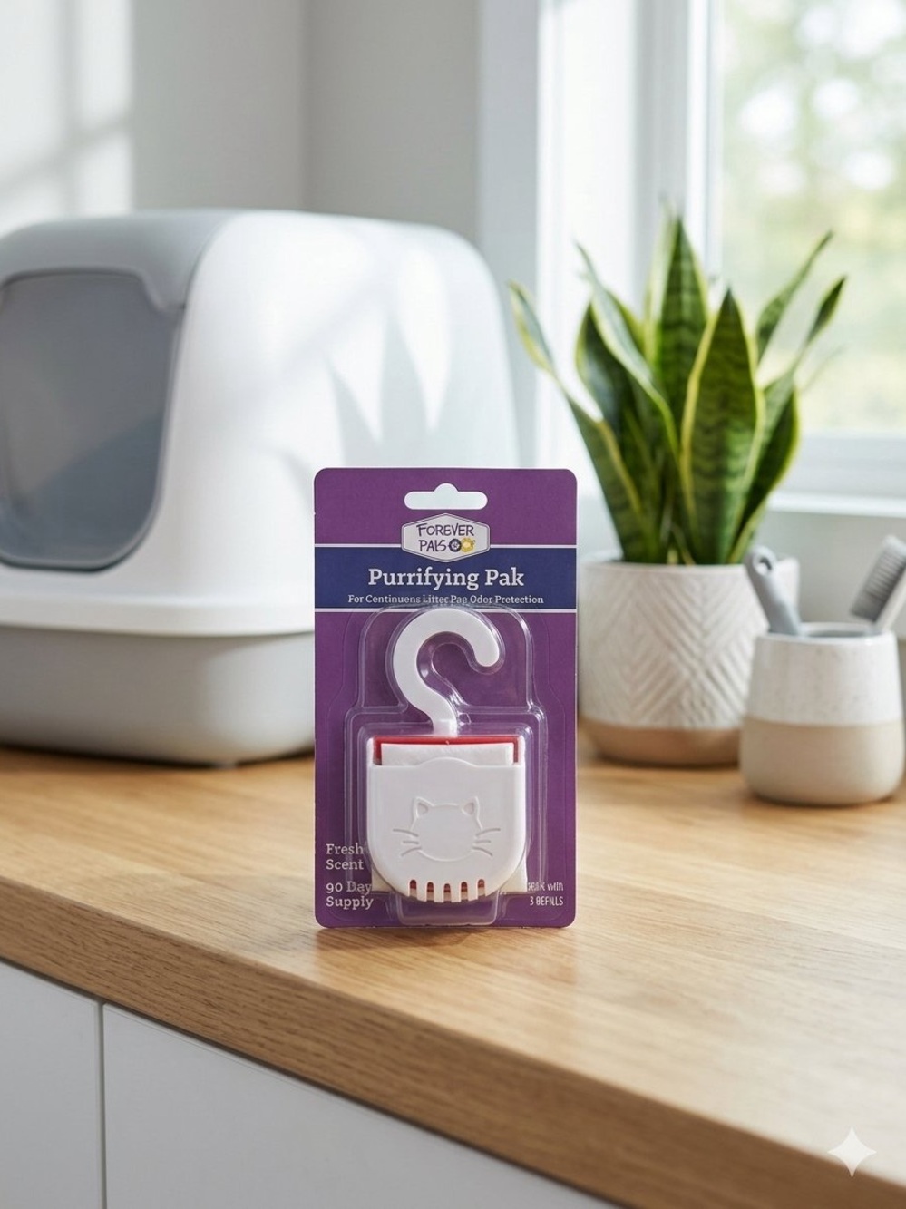 Forever 21 Purifying Pak Litter Odor Protector — Purple & White